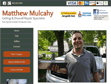 Tablet Screenshot of mulcahyceilingsanddrywall.com